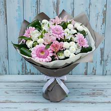 Букет цветов из:  Герберы, Альстромерии и Хризантемы #REPLACE_PRED# Визинге