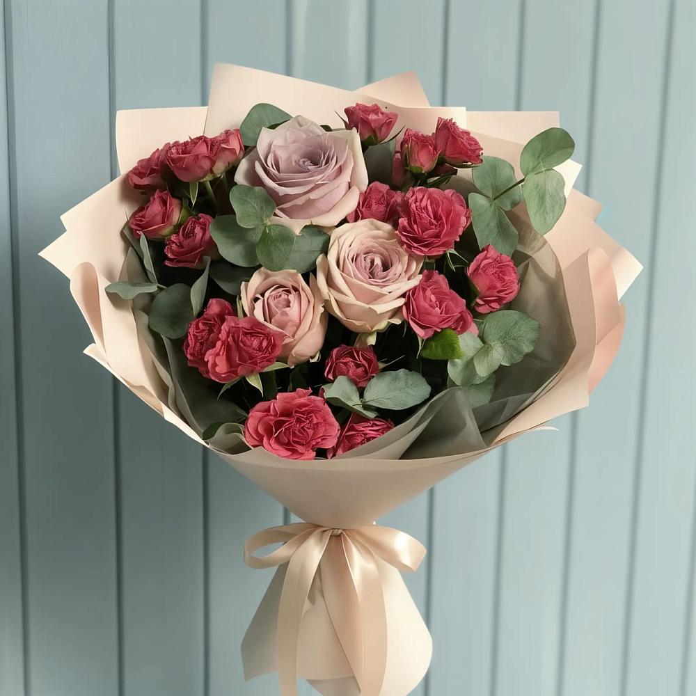 Букет цветов из: Гвоздики и Розы в Визинге