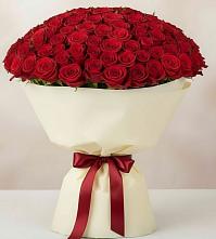 Букет 101 Красная роза Милано в Визинге