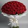 Букет 101 Красная роза Блэк Мэджик в Визинге