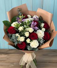 Букет цветов из:  Розы и Альстромерии в Визинге