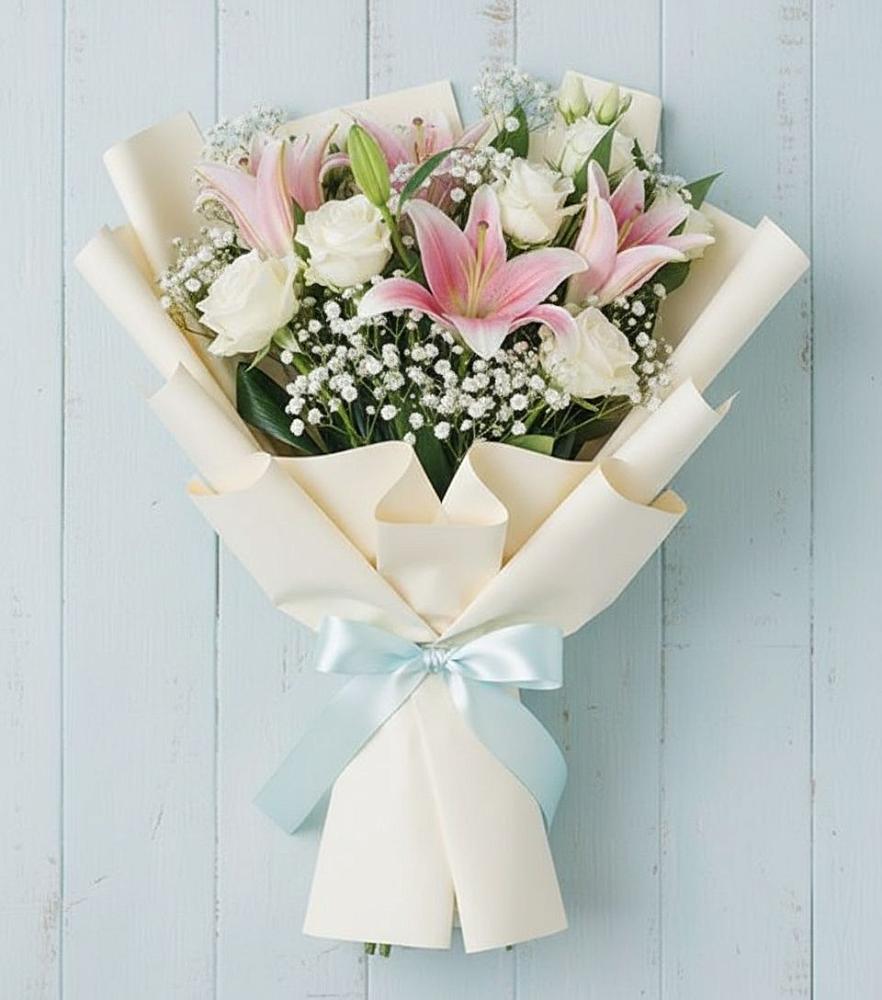 Букет цветов из: Лилии в Визинге