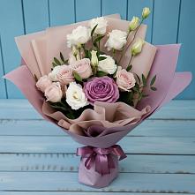 Букет цветов из:  Розы и Лизиантусы #REPLACE_PRED# Визинге