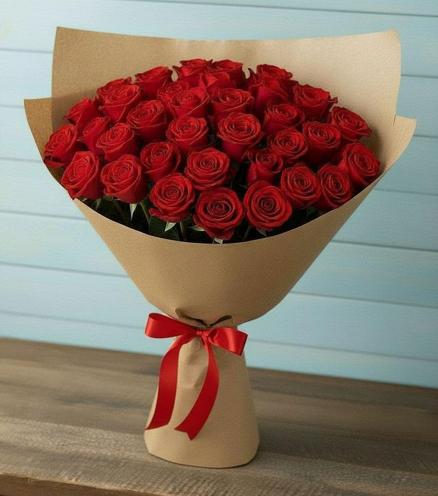Букет Красные розы Милано в Визинге