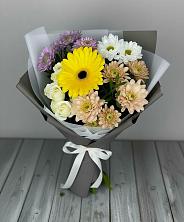 Букет цветов из:  Розы, Герберы и Хризантемы в Визинге