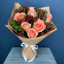 Букет цветов из:  Розы и Альстромерии в Визинге