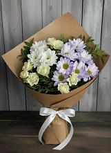 Букет цветов из:  Хризантемы и Розы в Визинге