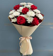 Букет цветов из:  Розы и Хризантемы в Визинге