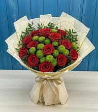 Букет цветов из:  Розы и Хризантемы в Визинге