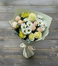 Букет цветов из:  Альстромерии, Розы и Хризантемы в Визинге