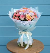 Букет цветов из:  Хризантемы и Розы в Визинге