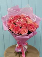Букет 15 Розовых роз Равель в Визинге