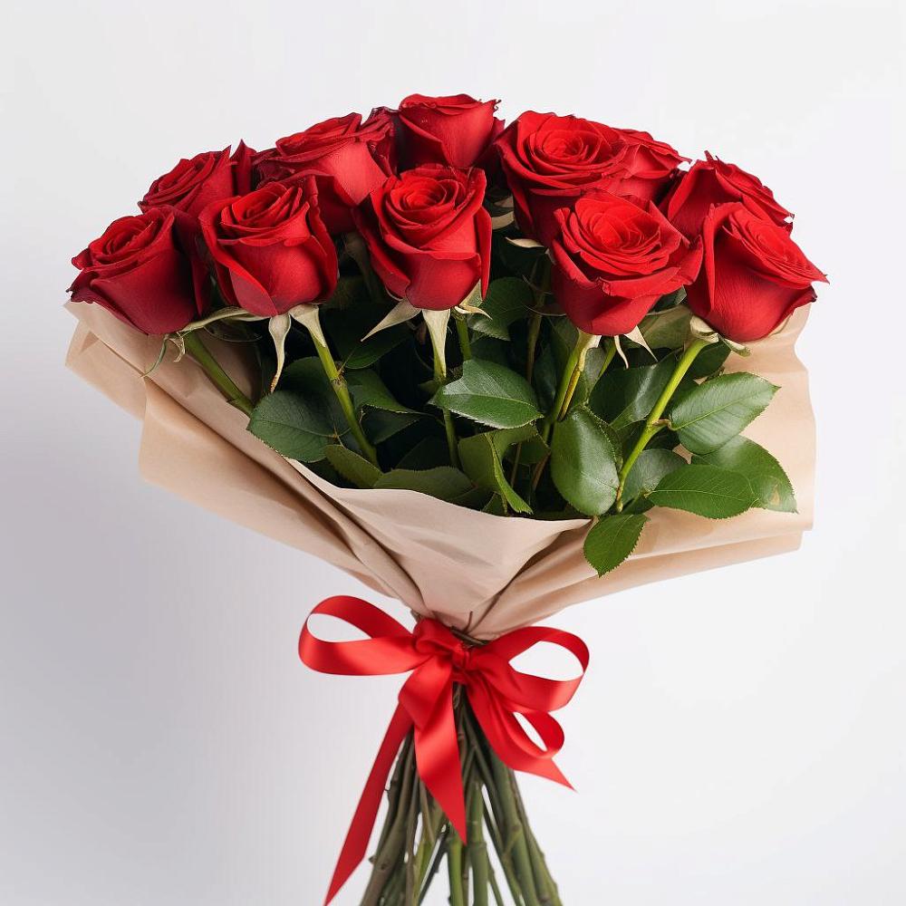 Букет 11 Красных роз Эдлесс Лав в Визинге